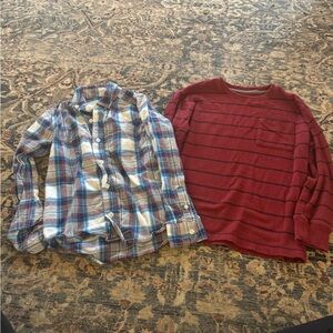 Boys shirt and sweater bundle size medium